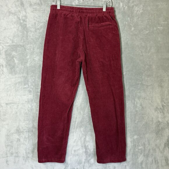 Krooked Eyes Corduroy Skateboard Pants Men M Red Maroon Skate Street Retro Y2K - Picture 4 of 11